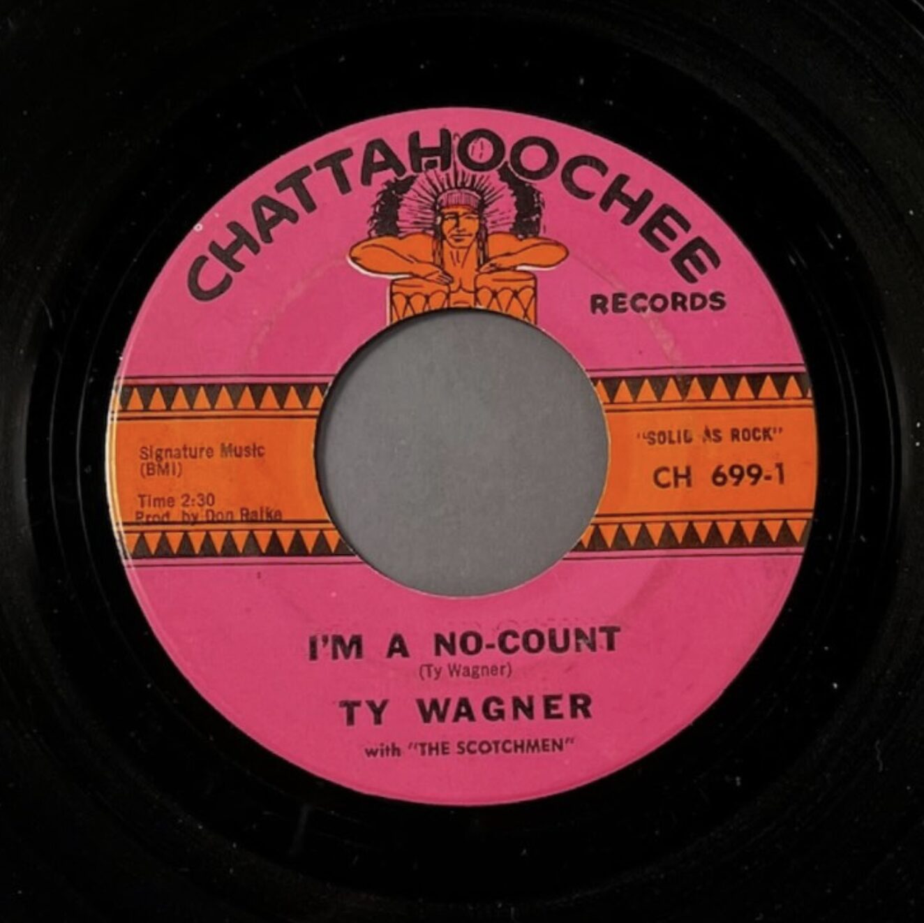 Ty Wagner — Chattahoochee Records 45, 'I'm a No Count'